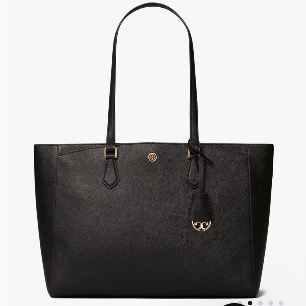 Tory Burch Robinson Black Small Tote